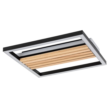 Stropné svietidlo NOXELLE 3 dub/čierna, šírka 32 cm 2