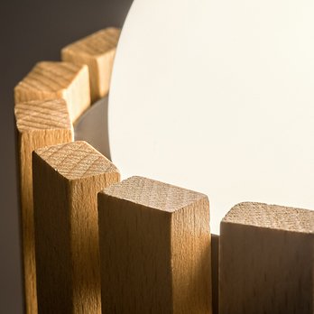 Stolná lampa NOXELLE dub/biela 5
