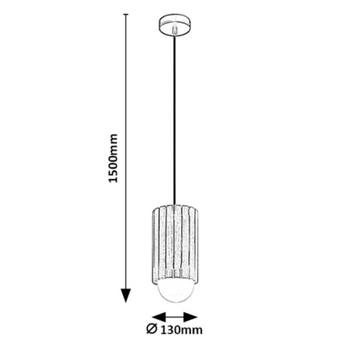 Závesné svietidlo NOXELLE dub/čierna 6