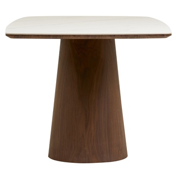 Jedálenský stôl NULA biela/tmavohnedá 3