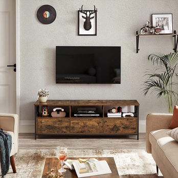 TV komoda NURMES 301 hnedá/čierna 1