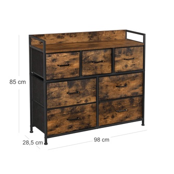 Komoda  NURMES V hnedá/čierna 5