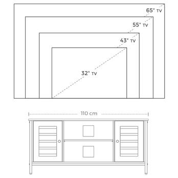 TV komoda NURMES hnedá/čierna 5