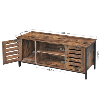 TV komoda NURMES hnedá/čierna 6