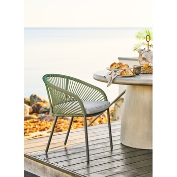 Jedálenská stolička NUVILLO sivá/zelená 1