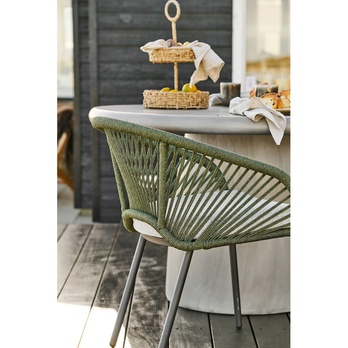 Jedálenská stolička NUVILLO sivá/zelená 2