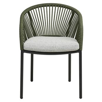 Jedálenská stolička NUVILLO sivá/zelená 3