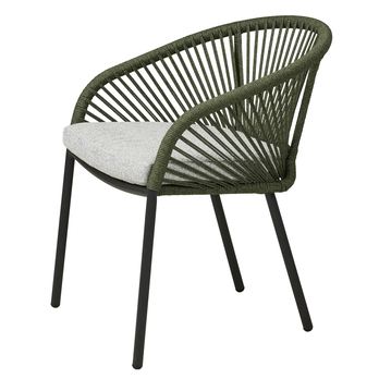 Jedálenská stolička NUVILLO sivá/zelená 4