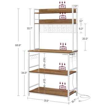 Regál NYKO 6 dub/biela 4