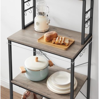 Regál NYKO 6 sivohnedá/čierna 4