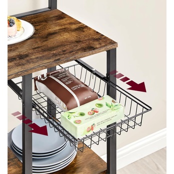 Regál NYKO 7 hnedá/čierna 4