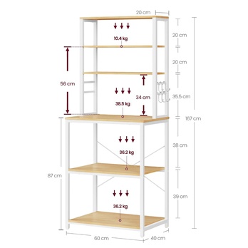 Regál NYKO 8 dub/biela 5