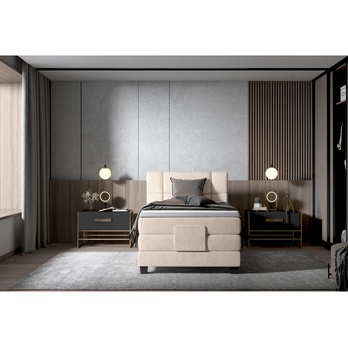 Polohovacia posteľ boxspring NYSA 2 svetlobéžová, 120x200 cm 2