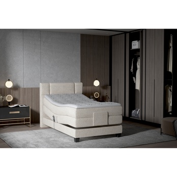 Polohovacia posteľ boxspring NYSA 2 sivobéžová, 120x200 cm 1
