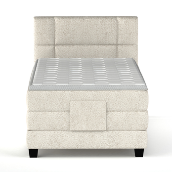 Polohovacia posteľ boxspring NYSA 2 sivobéžová, 120x200 cm 3