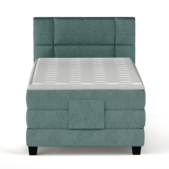 Polohovacia posteľ boxspring NYSA 2 zelenomodrá, 100x200 cm 3