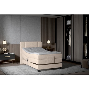 Polohovacia posteľ boxspring NYSA 2 svetlobéžová, 120x200 cm 1