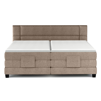 Polohovacia posteľ boxspring NYSA taupe, 180x200 cm 3