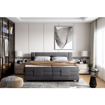 Polohovacia posteľ boxspring NYSA antracitová, 180x200 cm 2