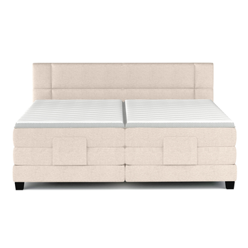 Polohovacia posteľ boxspring NYSA svetlobéžová, 140x200 cm 3