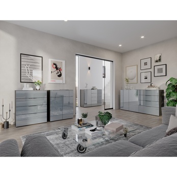 Komoda OAKLAND 3695 grafitová/striebornosivá 4