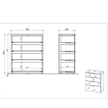 Komoda OAKLAND 3695 kašmírová 4