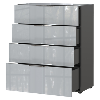 Komoda OAKLAND 3695 grafitová/striebornosivá 2