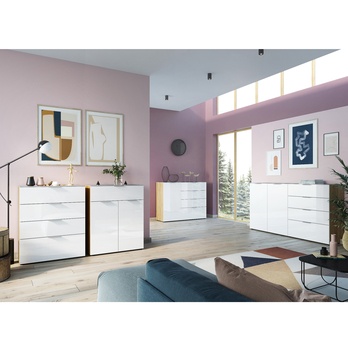 Komoda OAKLAND 3696 dub navarra/biela 1