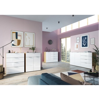 Komoda OAKLAND 3698 dub/biela 1