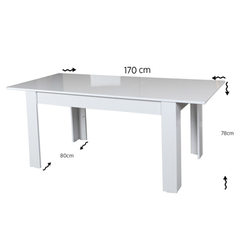 Jedálenský stôl OBLO biela 3