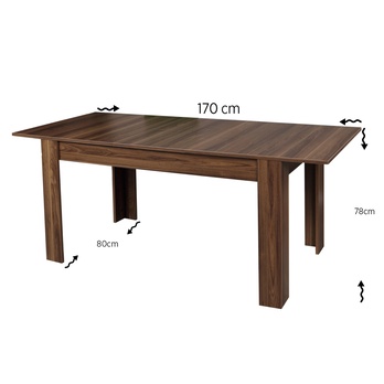 Jedálenský stôl OBLO orech 2