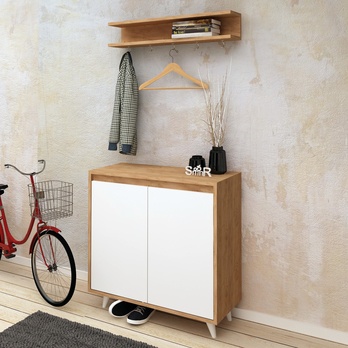 Predsieňová zostava OBSOYO biela/dub 1