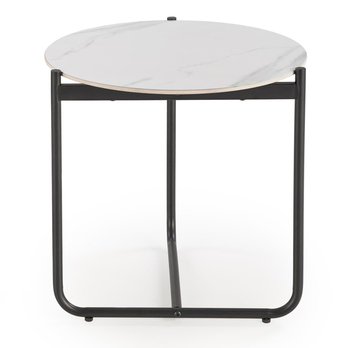 Konferenčný stolík OCENO I biely mramor/čierna 2