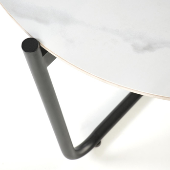 Konferenčný stolík OCENO I biely mramor/čierna 3