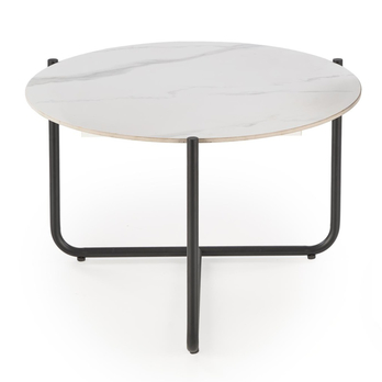 Konferenčný stolík OCENO II biely mramor/čierna 1