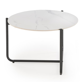 Konferenčný stolík OCENO II biely mramor/čierna 2