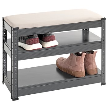 Lavica na topánky ODENSE sivá/antracitová 3