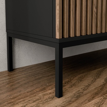 Vitrína ODETTE dub artisan/čierna 4