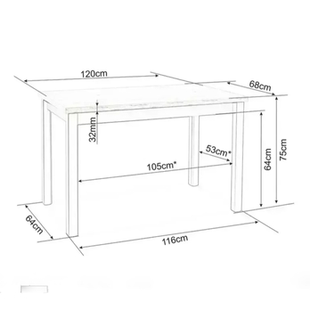 Jedálenský stôl ODOM 3 dub torro/kašmírová 3