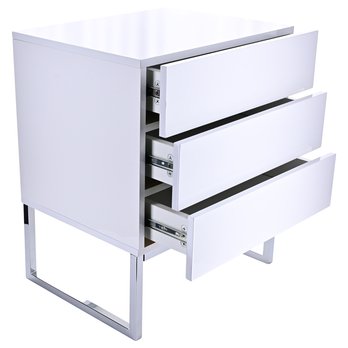 Nočný stolík ODON IS biela vysoký lesk 2