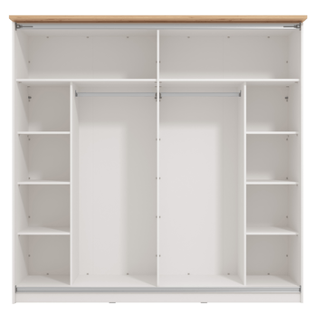 Šatníková skriňa OFELIA biela 2