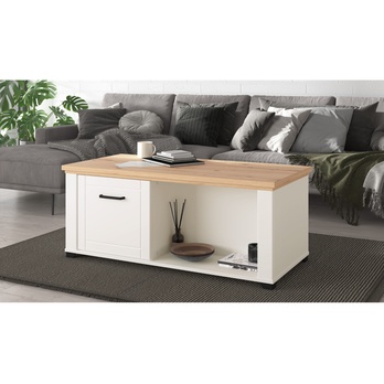 Konferenčný stolík OFELIA dub artisan/biela 1