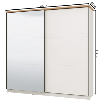 Šatníková skriňa OFELIA biela 5