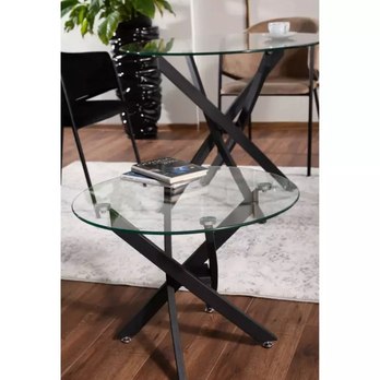 Konferenčný stolík OGAS 3 priesvitná/čierna 1