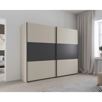 Šatníková skriňa OJSA III šampanské/sivá 1