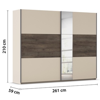 Šatníková skriňa OJSA IV šampanské/dub atlantic tmavý 3