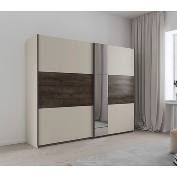 Šatníková skriňa OJSA IV šampanské/dub atlantic tmavý 1