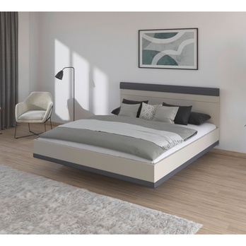 Posteľ OJSA šampanské/sivá, 180x200 cm 1