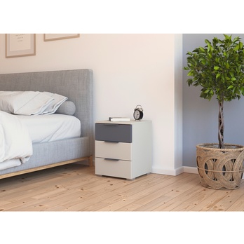 Nočný stolík OJSA šampanské/sivá, sada 2 ks 1