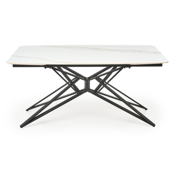 Jedálenský stôl OLFRIDU biely mramor/čierna 4